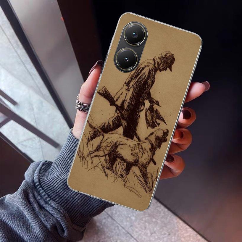 Hunter Dog Hunting Phone Case For Xiaomi Poco X7 X6 X5 Pro F7 Ultra Redmi 15C 15 13 13C 12 12C 10 10A 10C 9 9A 9C 9T Shell Poco