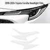 Тонирующая пленка для фар Toyota (дымчатая) для Corolla, RAV4, Camry и Prado 19-24 г.в. - Прозрачная пленка TPU.