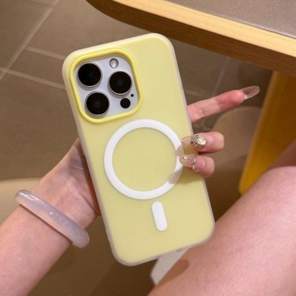 Силиконовый магнитный чехол-трансформер 2-в-1 для чехла для телефона Apple Магнитный защитный чехол для телефона Все включено Однотонный матовый Для девочек