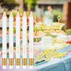 50Pcs - Bridal Shower Sharpened Half Pencils with Erasers, Pre-sharpened Pencils for Bridal Shower & Wedding Games, 4 Inches (White - Miss to Mrs.)