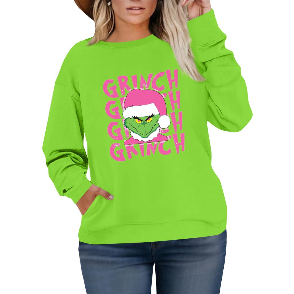 Women's Fashionable Casual Plus-Size Long Sleeve Pullover Printed Sweatshirt