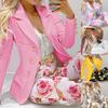 Women Blazer Suit Lapel Jacket Coat + Pants Co-ord Set Formal Office Outfit