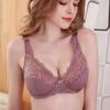 Fashion Female Plus Size Bras Women Sexy Lace Push Up Bra Solid Color Bow Bras Underwear Adjustment Hollow Gather Underwire Bra