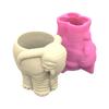 3D Elephant Flower Pots Mold Epoxy Resin Molds Pen Holder Candle Holder Cement Planter Silicone Mould Home Decorations
