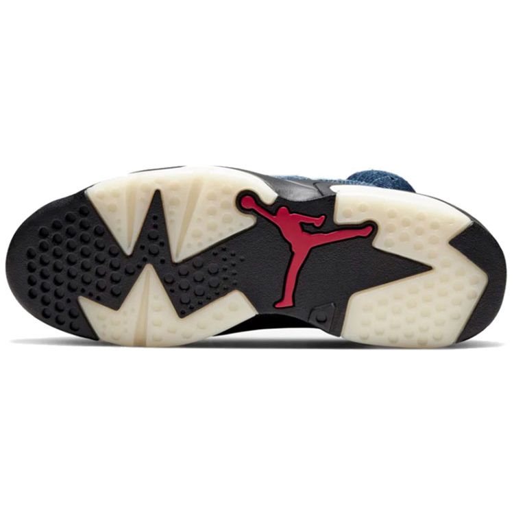 Мужские кроссовки Air Jordan 6 Retro Washed Denim Black Sail-Varsity-Red CT5350-401