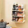 Настенные многоуровневые стеллажи для хранения кухонная полка для специй съемная полка для всякой всячины настольная организация косметики пластиковые держатели