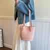 2024 Новая Мода Ретро Сумка-Ведро Подмышечная Уличный Трендовый Средней Вместимости Цветоблокировка Сумка-Тоут Плечевая Сумка