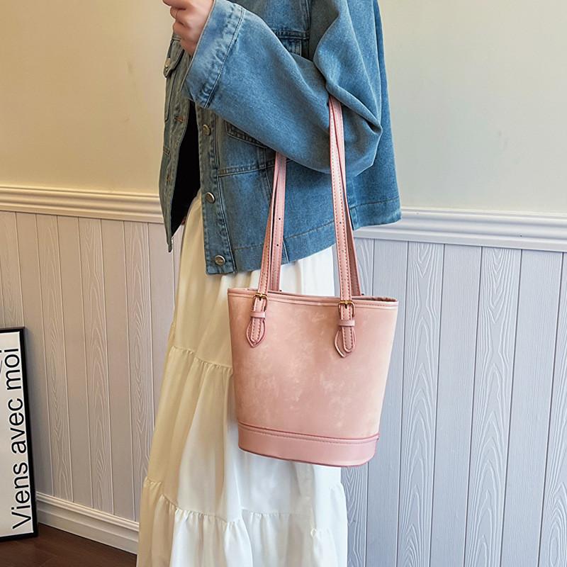 2024 Новая Мода Ретро Сумка-Ведро Подмышечная Уличный Трендовый Средней Вместимости Цветоблокировка Сумка-Тоут Плечевая Сумка