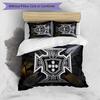 Portugal Football Printed Bedding 3 Piece Set Cozy Breathable Bed Cover Set as Housewarming Holiday Gift
