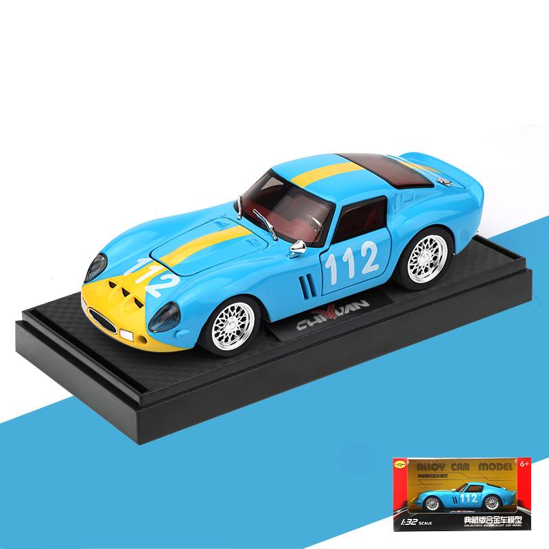 1:Масштаб 1:32 250 GTO Суперспортивный автомобиль Литой металлический моделька Mini GT Звук и свет Премиальные настольные украшения Подарок для парня