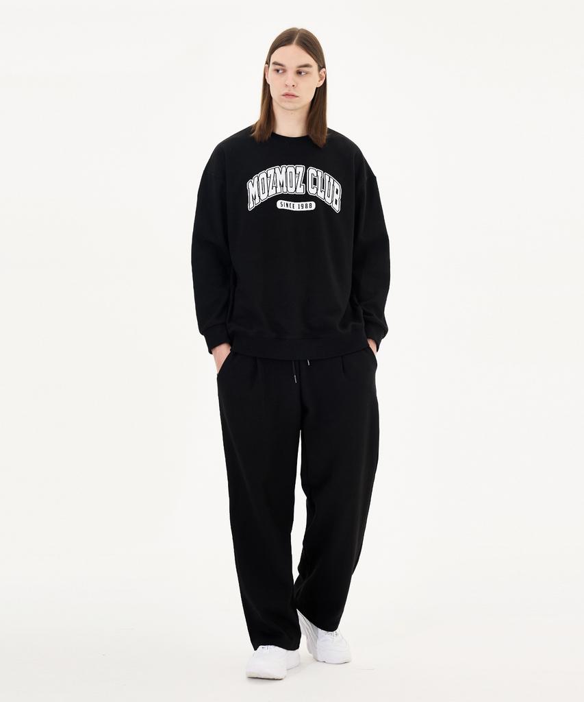 MOZMOZ Arch Logo Oversized Sweatshirt Black (Select Lining)