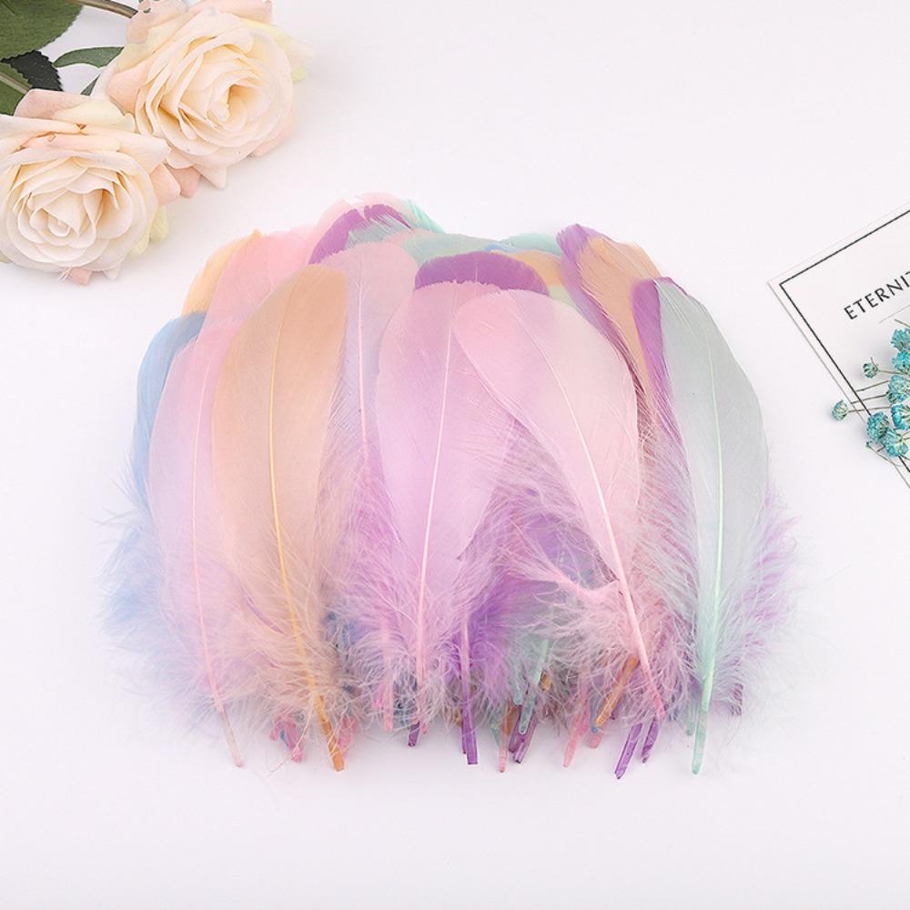 50PCS 12-18cm Goose Feathers Natural Dream Catcher Feathers  Wedding Party Handicraft Accessories