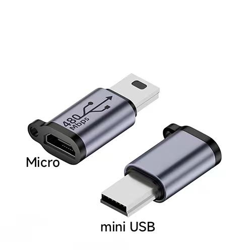 Micro USB Mini USB Type-C Адаптер освещения Синхронизация данных Зарядный преобразователь для iPhone Xiaomi Samsung Адаптер для мобильного телефона USB C Plugs Transfer Converte