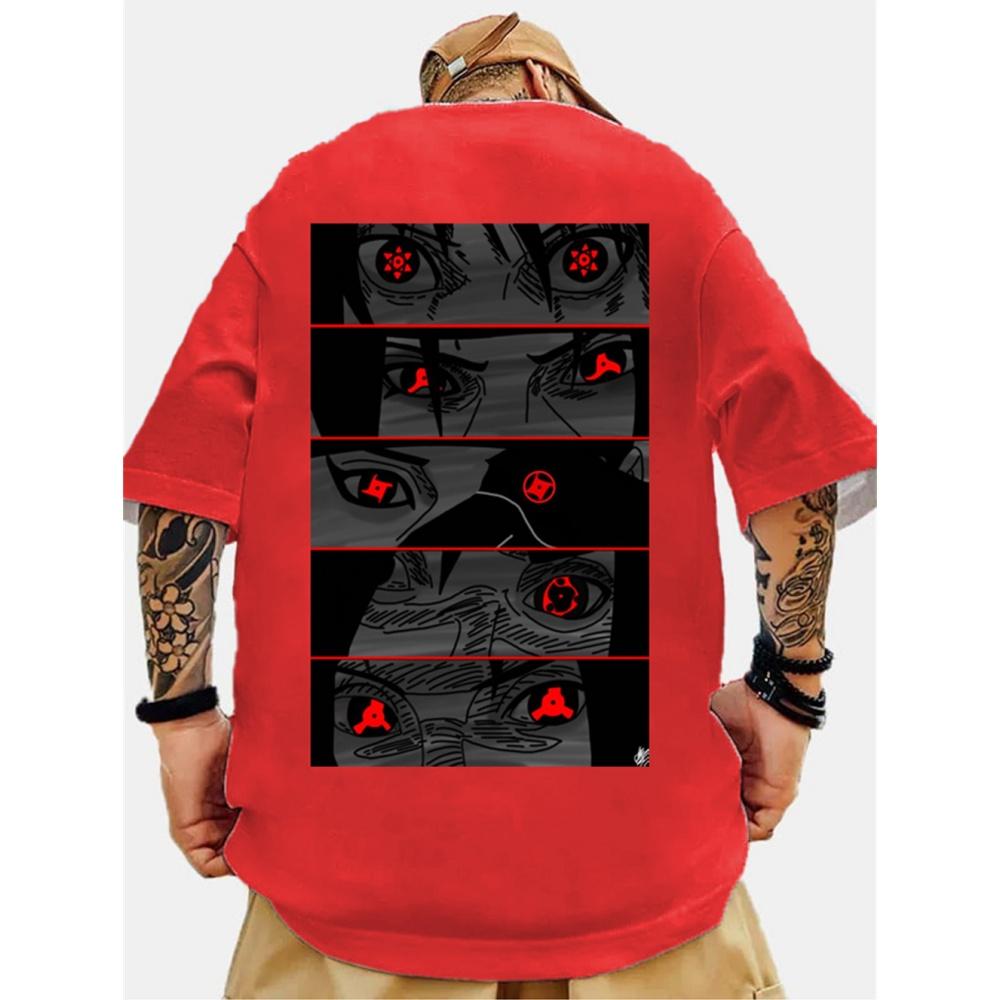 2024 аниме негабаритная повседневная футболка с 3d принтом для мужчин, летний топ, дышащая свободная мужская футболка в стиле ретро, ​​уличная с короткими рукавами