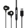 Gourmandies Наушники-вкладыши Снупи USB Стерео с Пультом и Микрофоном Type-C, Черные, SNGG-156BK