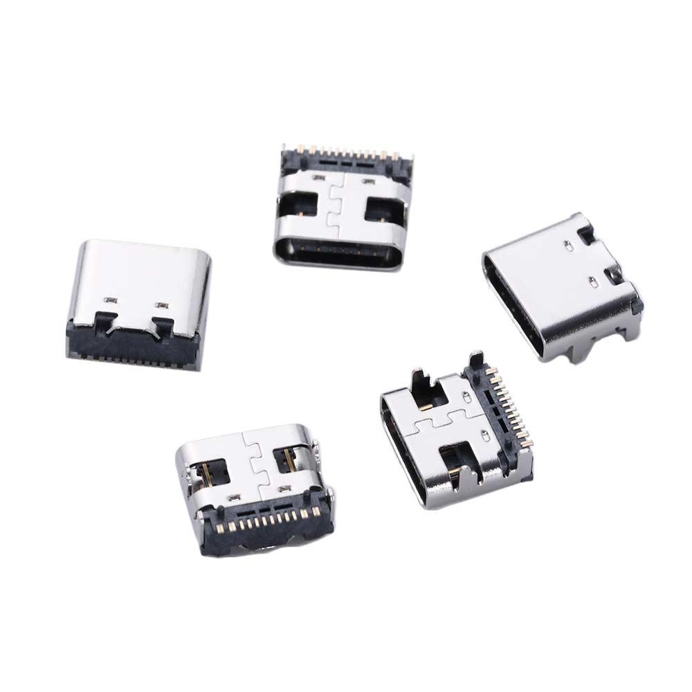 Micro Usb Jack SMD Connector Type-C 16pin Connector Charging Socket Female Connector SMT Connector