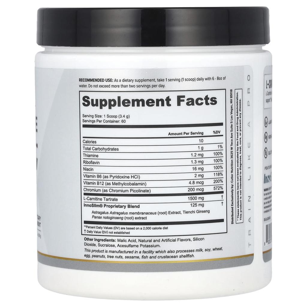 L-Carnitine Max, Tropical Flavor, 206G (7.26Oz)