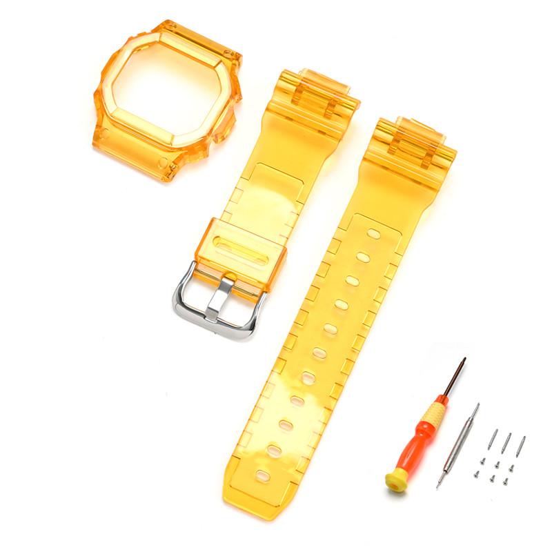 Ремешок для часов из смолы + чехол для Casio G-Shock DW-5600/5000/5030/5025 GW-M5610/M5600 G-5600 GLX-5600 Браслет Аксессуары