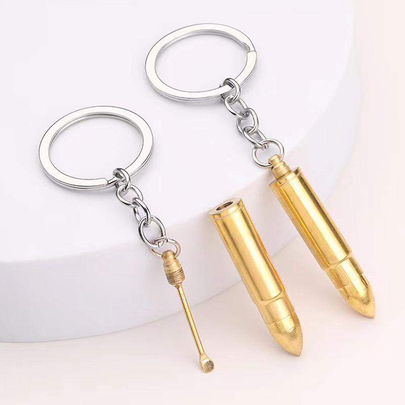 1PC Brass Accessories Model Accessories Bullet Pendant Gourd Gift Simulation Portable Ear Spoon Keychain Backpack