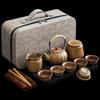 Wo Ding Coarse Pottery Kung Fu Travel Tea Set
