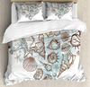 Starfish Duvet Cover King Queen Blue Ocean Bedding Set Beach Seaside Quilt Cover Sea Animal 2/3pcs Polyester Comforter Cover