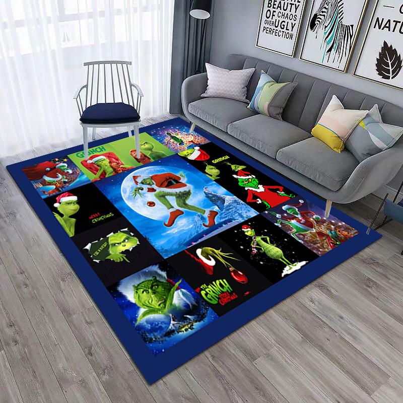 Christmas Gift Comedy Movie How the Grinch Stole Christmas carpet home living room decoration table and chairs anti slip door mat carpet A18