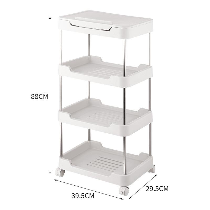 3/4 яруса передвижной стеллаж для хранения на колесиках книжная полка бытовая тележка кухонный уголок узкий щелевой шкаф для хранения ванная комната гостиная