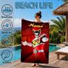 Custom Name Ranger Hero Pose Beach Towel Microfiber Beach Towel, Lightweight and Quick-Dry, for Summer Travel, Swimming Pool Gift