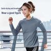 Женская быстросохнущая футболка с длинным рукавом для бега, свободный топ для улицы на осень/зиму, для фитнеса и альпинизма
