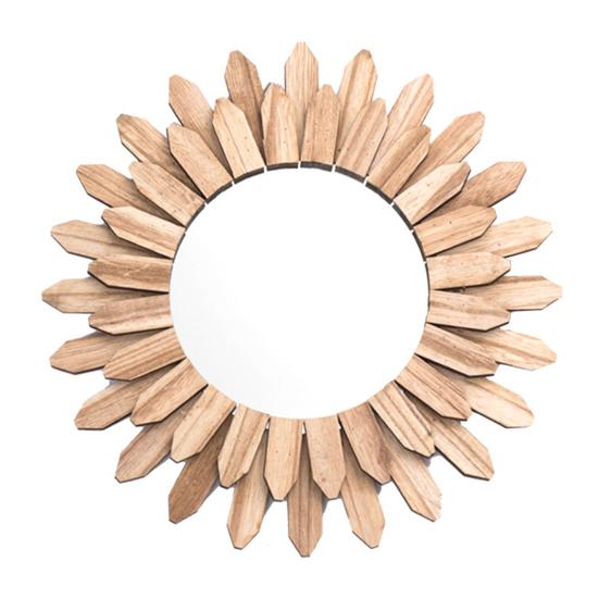 Деревенское Деревянное Украшение Подсолнух Настенное Зеркало Цветок Деревянная Рама Подвесное Зеркало Украшение Дома для Гостиной Спальни Фермерского Дома