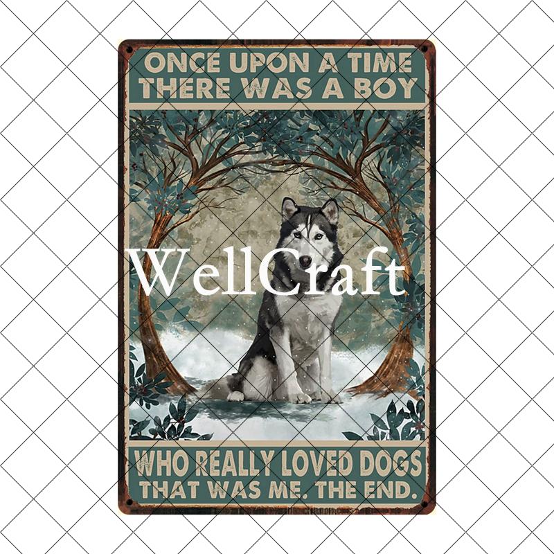Wellcraft Pet Husky Dog Are Your Friend Wine Cafe Bath Shop Art Metal Tin Sign Wall Poster Iron Painting Pub D CM