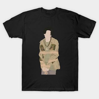 Мужчины Черная футболка с принтом Super Large TShirt Agust d 2 No-Cut Трансферная бумага с принтом Хлопковая футболка