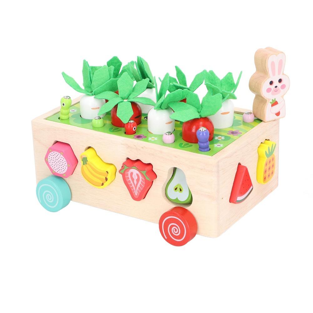Carrot Pull Shape Sorting Toy Multifunctional Puzzle Game Toy Creative Orchard Shape Toy Kids