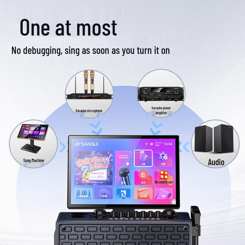 SANSUI Q085plus Уличная караоке-колонка с дисплеем