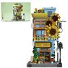 1580PCS Flower House Building Blocks Sunflower Detached House Model Bricks Desktop Decoration Kids DIY Toys Holiday Gifts