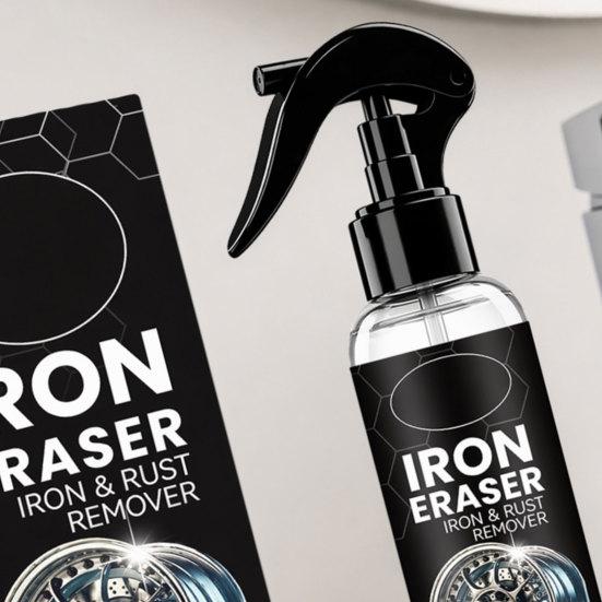 Iron Remover Spray for Car, Metal Surface Cleaner Coating, 120ml Rust Stain Remover for Wheels Brake Calipers, Waterless Wash Detailer