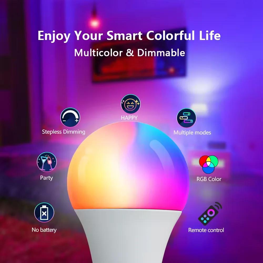 16 цветов RGB лампа светодиодная многоцветная лампа E27 цоколь 220 В бытовое освещение с регулируемой яркостью 24 клавиши дистанционного управления атмосфера неоновый свет