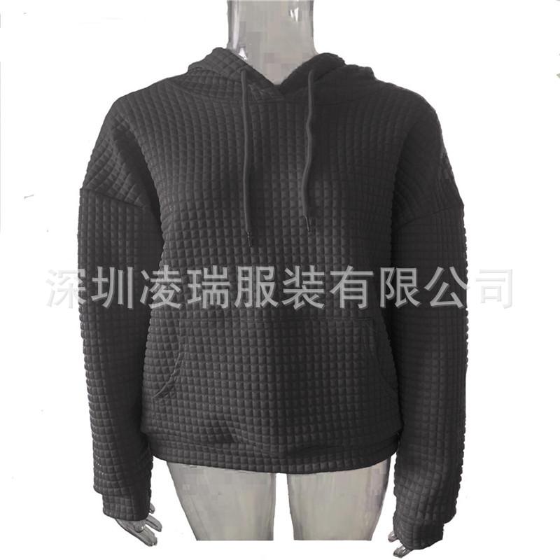 Осенне-зимняя женская одежда маленького стиля, толстовка с круглым вырезом и капюшоном с длинными рукавами, однотонный топ для женщин