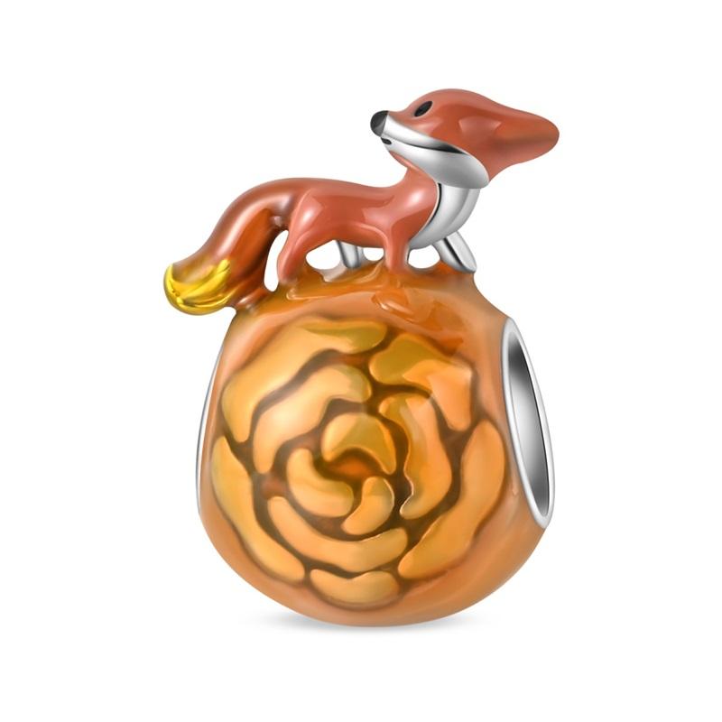 Медь Золотая Осенняя Серия Шармы Бусины Пугало Тыква Кленовый Лист Шармы Для Женщин Изысканные DIY Украшения