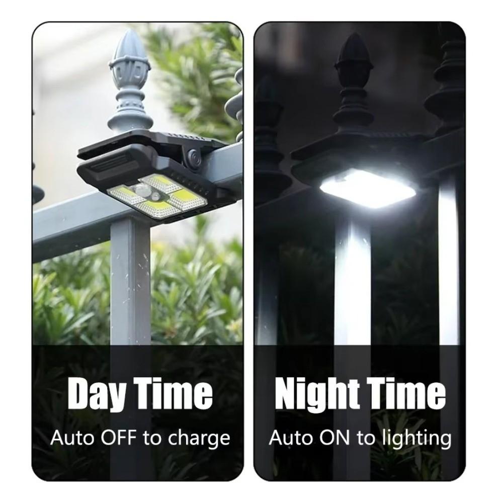Waterproof Motion Sensor Lamp 3 Modes LED Solar Light New Solar Clip Light Garden Decoration