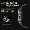 LIGE New Smart Watch 2.01-inch Curved Screen Bluetooth Call Outdoor Sports Waterproof Men's Smart Watch