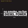 30×7 Cm Fashion "No Smoke, No Fun" Diesel Power Vinyl Decoration For Car Stickers And Graphicals