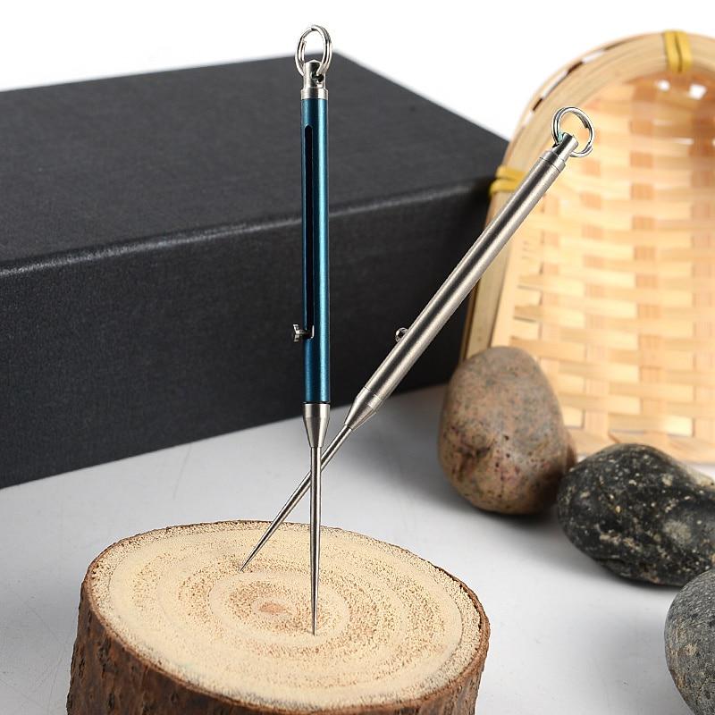 Титановый держатель для зубочисток, фруктовая вилка, уличный EDC держатель для зубочисток, водонепроницаемый карманный, экологически чистый для путешествий, кемпинга, инструмент