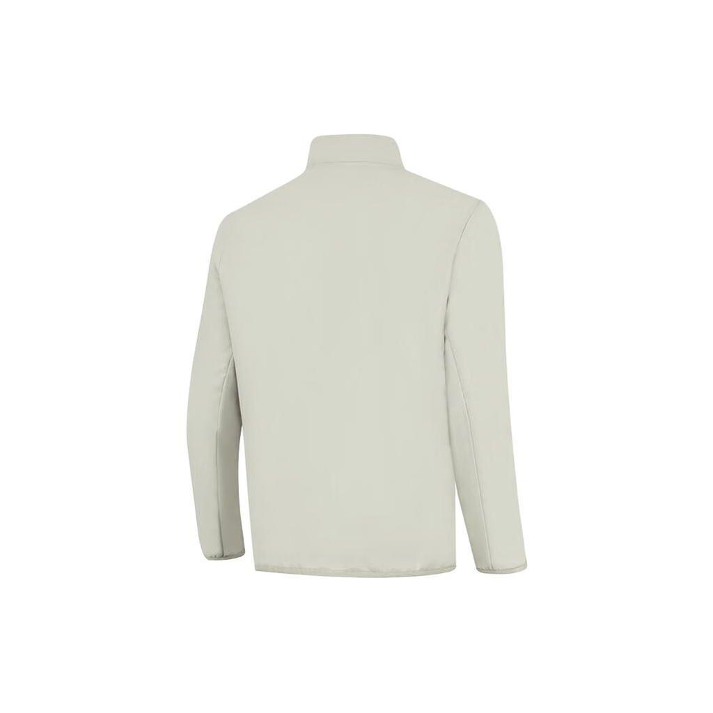 Li Ning Fitness Series однотонная теплая спортивная ветровка с воротником-стойкой и длинным рукавом, мужская верхняя одежда, цвет верблюжий-серый AFDT803-2