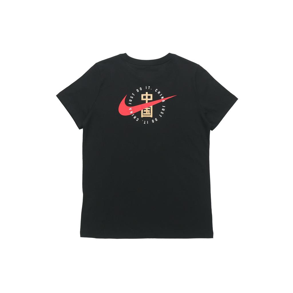 Nike Спортивная одежда Китай принт короткий рукав футболка женские топы черный CZ3580-010