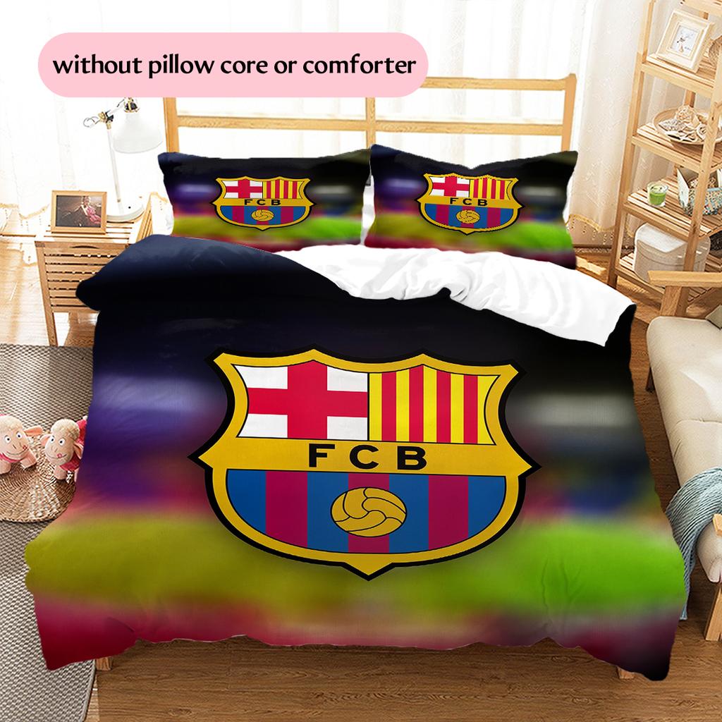 Постельное белье с узором Барселоны Домашний декор Подарок на день рождения (1 пододеяльник + 2 наволочки, без наполнителя)