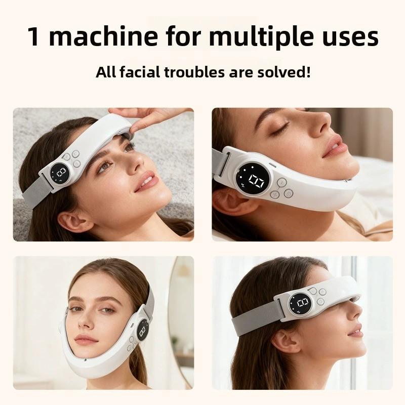 Dispositivo de belleza facial y cuello masajeador reafirmante para lifting v-line portátil