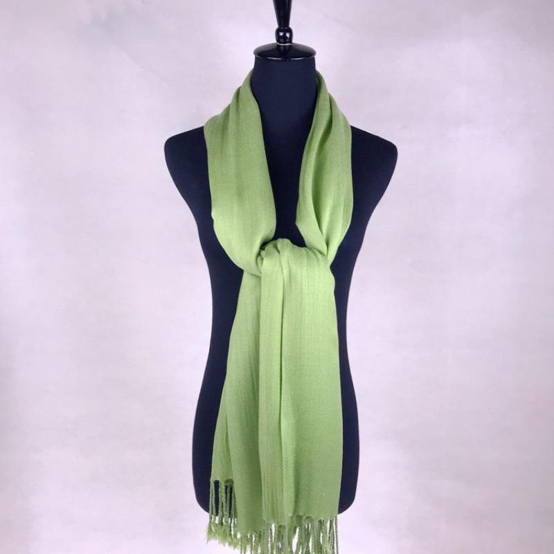 Big Red Club Gift Print OO Embroidery Solid Color Twill Cotton Shawl Scarf Extra Long High Sense