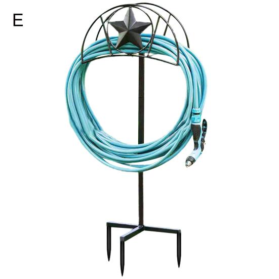 Отдельностоящий сверхмощный держатель садового шланга Вешалка для водяного шланга Катушка для шланга Наружная съемная металлическая подставка для шланга Полка для шланга Садовый газон Двор Хранение шланга