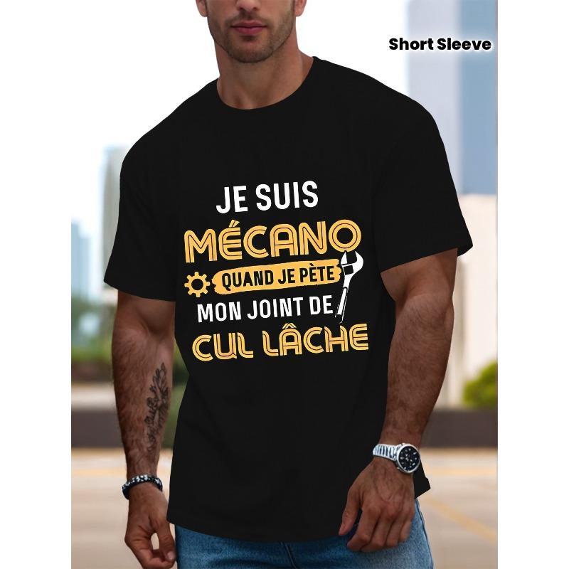 European sizes Funny French Humor Men's Short Sleeve T-shirt Summer T-shirt Top